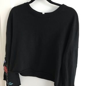 Black cropped sweater